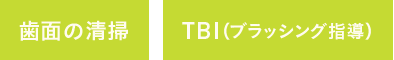 歯面の清掃　TBI